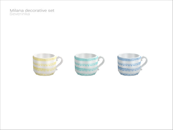 Sims 4 — [Milana decor] cup by Severinka_ — Cup From the set 'Milana decor' Build / Buy category: Decor / Clutter 3