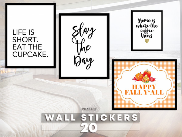 Sims 4 — Wall Stickers 20 by Pralinesims — By Pralinesims