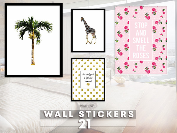 Sims 4 — Wall Stickers 21 by Pralinesims — By Pralinesims