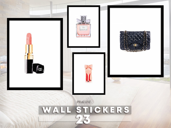 Sims 4 — Wall Stickers 23 by Pralinesims — By Pralinesims 