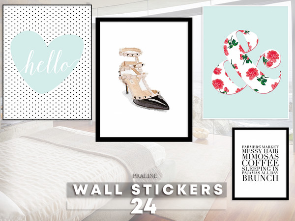 Sims 4 — Wall Stickers 24 by Pralinesims — By Pralinesims
