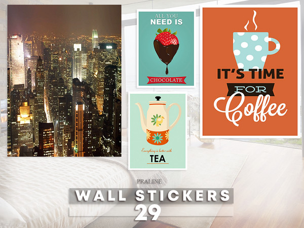 Sims 4 — Wall Stickers 29 by Pralinesims — By Pralinesims