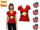 Sims 4 — The Big Bang Theory Sheldon Cooper Merch by princessroamer — A simple red T-Shirt with Sheldon Cooper's