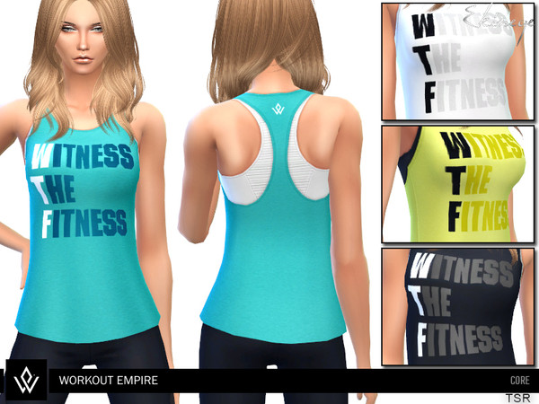 Sims 4 — Workout Empire - Core - WTF Tank by ekinege — Workout Empire - Core collection item