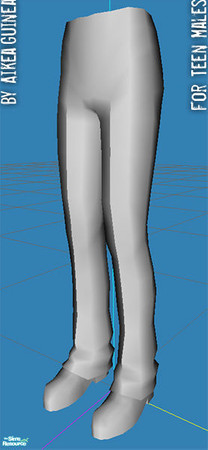 Sims 2 — Mesh AG08 Bootcut Pants for Teen Males by aikea_guinea — Mesh for teen male boot cut pants (AG08). Base game