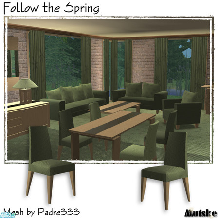 Sims 2 — Follow the spring - Chair Dark Green by Mutske — 