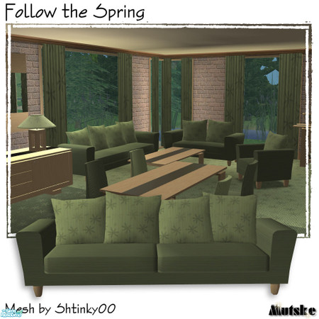 Sims 2 — Follow the spring - Sofa by Mutske — 