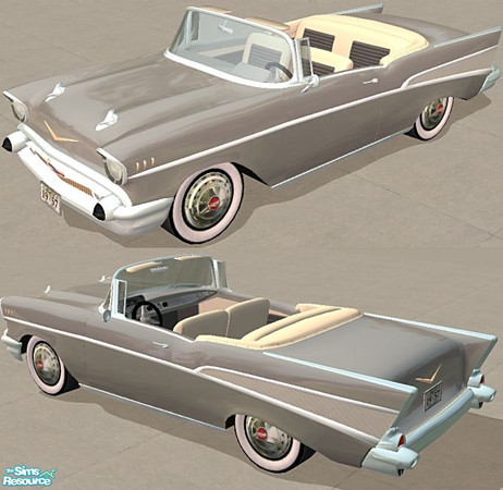 Sims 2 — 1957 Chevy - Silver Grey by Dr Pixel — Silver Grey exterior color option for the 1957 Chevy Convertible