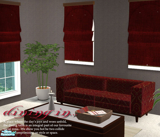Sims 2 — Red Axis Set - Plain Red Blinds by Nanshi — Based on Padre333's stunning Axis set. You absolutely need those