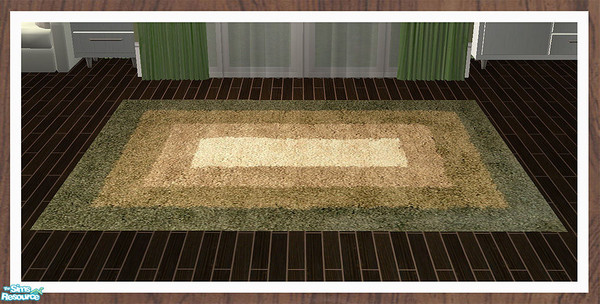 Sims 2 — Blue & Green Rug Recolour by simtomatic — This file recolours all rugs in this set.