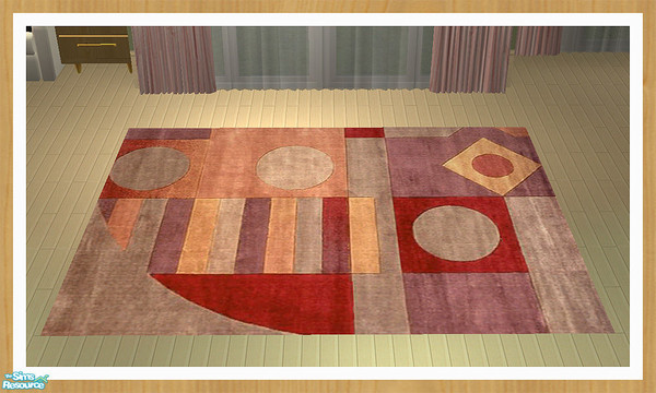 Sims 2 — Pink & Red Rug Recolour by simtomatic — This file recolours all rug meshes.
