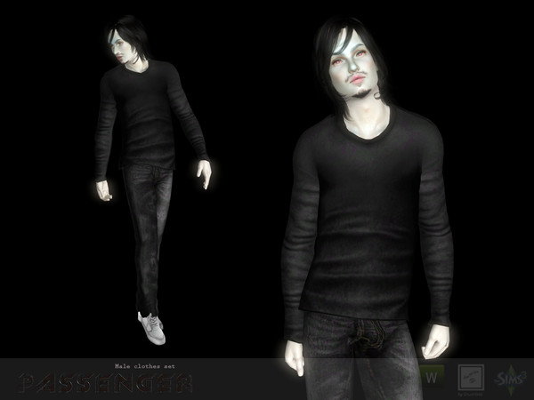 Sims 3 — Simple pullover by Shushilda2 — New mesh | recolorable channels | CAS and Launcher icons