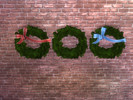Sims 4 — N♥ Green Plain Wreaths by Narbula — Holiday wreaths converted for every day! 3 variations: Red Bow,