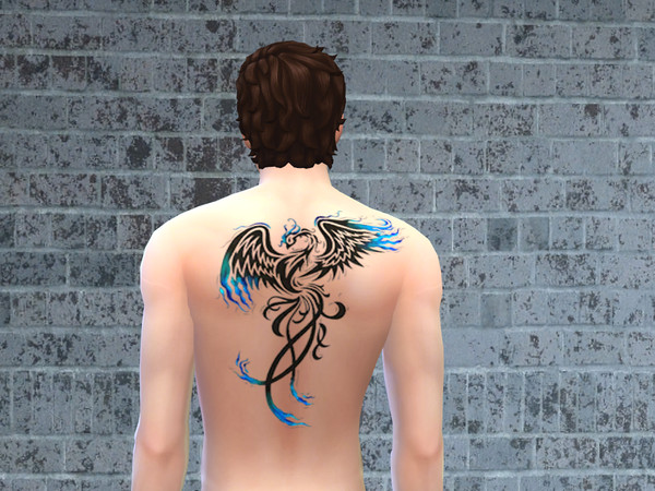Sims 4 — Tattoo Set by BeccaB3232 — In this set you get the following tattoos Barbed wire on spine Hearts in a row on