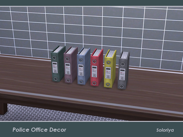 Sims 4 — Police Office Decor. Office File, v1 by soloriya — Office file with documents. Part of Police Office Decor set.