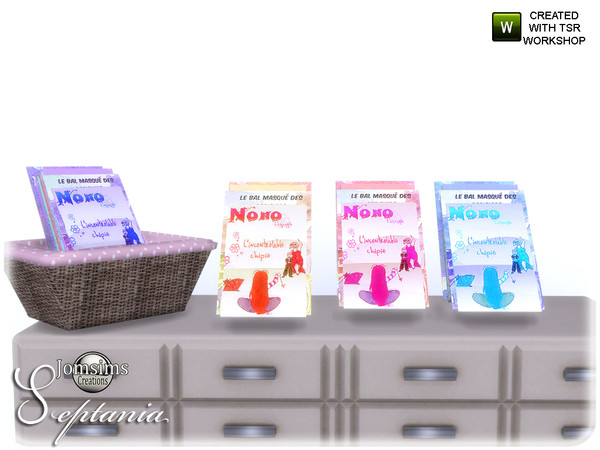 Sims 4 — septania bedroom decorations book deco for basket by jomsims — septania bedroom decorations book deco for basket
