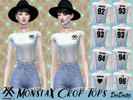 Sims 4 — K-Pop Crop Tops: Monsta X  by deedexter — 8 new crop tops for your K-Pop loving simmies! This group is MonstaX