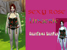 Sims 4 — Rose Corset Set by ebelsteph — Recolor from base game. Red roses with black background. 