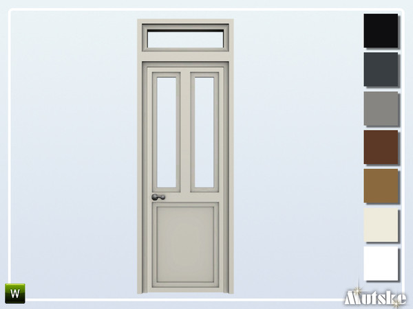 Sims 4 — Kansas Door Glass Top 1x1 by Mutske — This door is part of the Kansas Constructionset. Made by Mutske@TSR. 