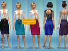 Sims 4 — Low neck dress by phalthea2 — Low neck dress - More colors available inside :) You can recolor do what you