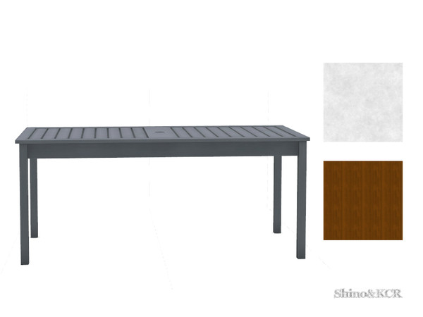 Sims 4 — Dining Outdoor 2018 - Diningtable by ShinoKCR — Sleek and modern Outdoor Furniture for an Outdoor Dining