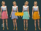 Sims 4 — Short Belted Dress by phalthea2 — This is a short belted dress, the dotted skirt included in the body outfit is