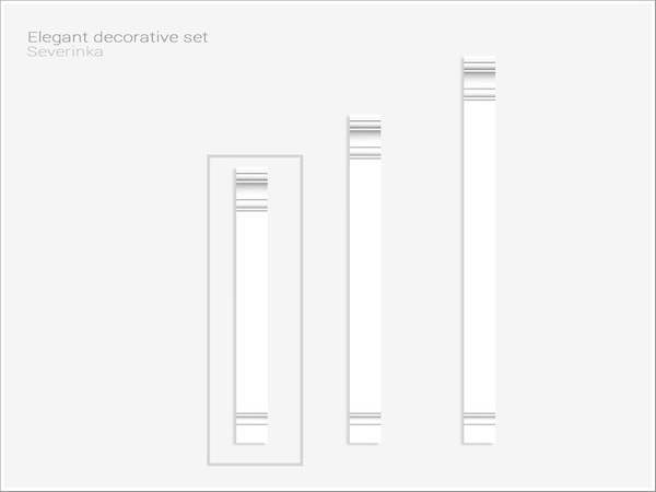 Sims 4 — Elegant wall column short by Severinka_ — Elegant wall column short From the set 'Elegant decorative set' Build
