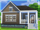Sims 4 — Masculine Starter Home by MeliDeeSimmer — I have for you all a one-bedroom starter home. It sits on a 30 by 30