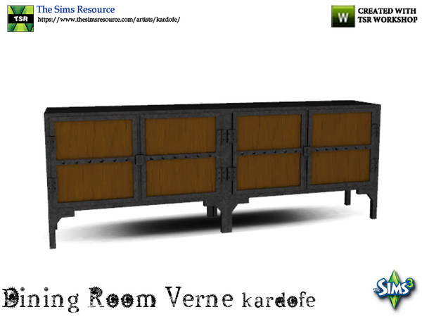 Sims 3 — kardofe_Dining Room Verne_Sideboard by kardofe — Industrial-style metal and wood Sideboard 
