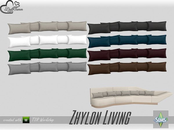 Sims 4 — Living Zhylon Pillow for Sofa left by BuffSumm — Part of the *Livingroom Zhylon Set* Created by BuffSumm @ TSR