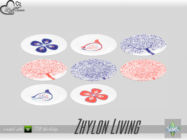 Sims 4 — Dining Zhylon Plate Large by BuffSumm — Part of the *Diningroom Zhylon Set* Created by BuffSumm @ TSR