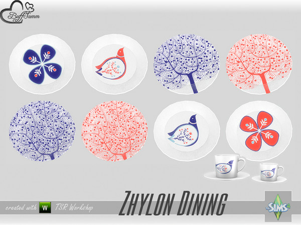 Sims 4 — Dining Zhylon Plate Cup by BuffSumm — Part of the *Diningroom Zhylon Set* Created by BuffSumm @ TSR
