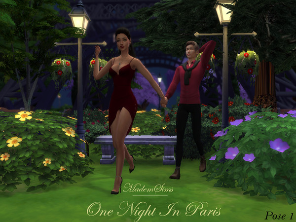 Sims 4 — [MS] One Night In Paris by MademSims — Introducing Poses In Paris Pose Pack! -Includes 6 poses for your Sims to