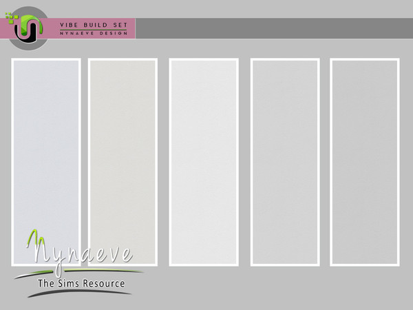 Sims 4 — Vibe White Wallpaper by NynaeveDesign — Vibe Build Set - White Wallpaper Located in Build - Wall Patterns -