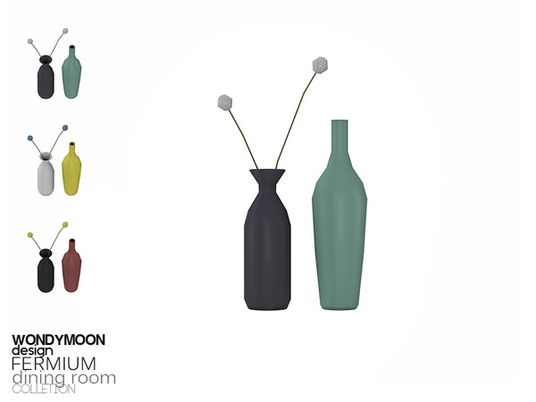 Sims 4 — Fermium Vases by wondymoon — - Fermium Dining Room - Vases - Wondymoon|TSR - Creations'2018