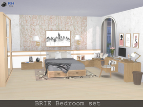 Sims 4 — BRIE Bedroom set by RightHearted — Waking up in a dark room can be very relaxing, but those palettes seem to