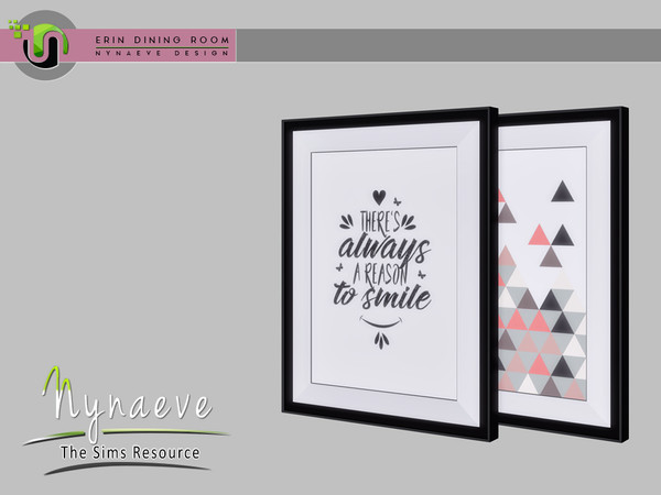 Sims 4 — Erin Poster by NynaeveDesign — Erin Dining Room Decor - Poster Located in: Decor - Posters and Paintings Price: