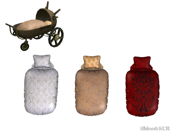 Sims 4 — Bedroom Steampunk - Bedding for Crip by ShinoKCR — crafted by hand and heart Furniture for your Steampunk Home