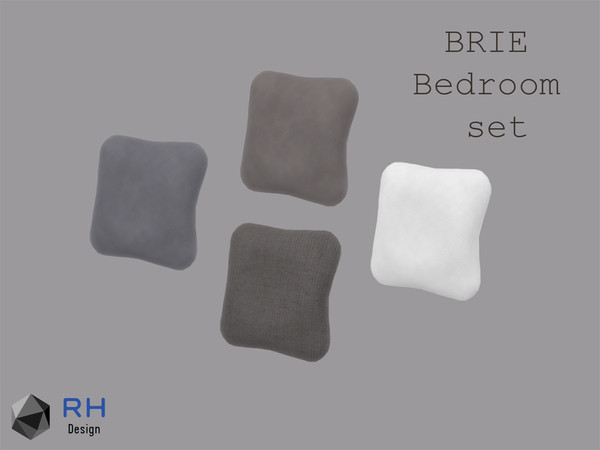 Sims 4 — Brie Throw Pillow by RightHearted — Made of 100% ramie, that makes the fabric doesn't sting even during summer