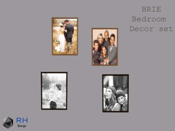 Sims 4 — Brie Family Photos by RightHearted — Outfit your favorite spaces with these wooden framed tabletop family