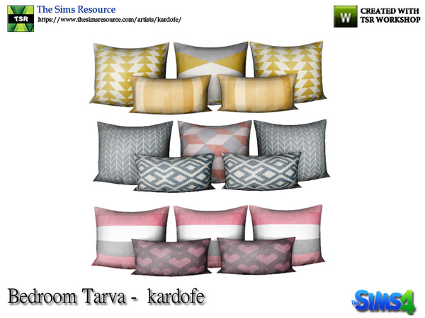 Sims 4 — kardofe_Bedroom Tarva_Sofa cushions by kardofe — Group of cushions to put on the sofa, no trick, in three color
