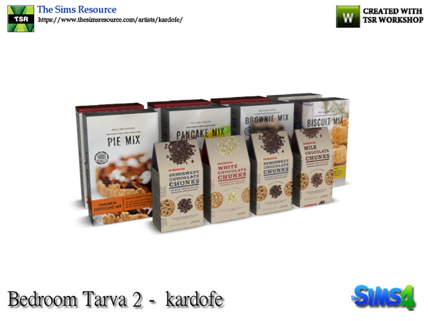 Sims 4 — kardofe_Bedroom Tarva_Toy baking mixes by kardofe — Small boxes of food to decorate the toy kitchen 