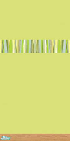 Sims 2 — TC29 - Stripes on Drab Lime by jeni — Stripes border on Drab Lime Wall.