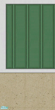 Sims 2 — Green & White Siding Part 2 by karlik-nos — Green and white vertical siding with "Fawn" stucco
