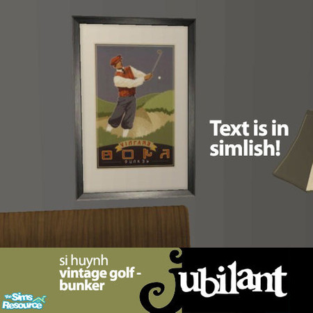 Sims 2 — Bunker by Si Huynh by Jubilant — Vintage Golf- Bunker by Si Huynh. Translated into Simlish.