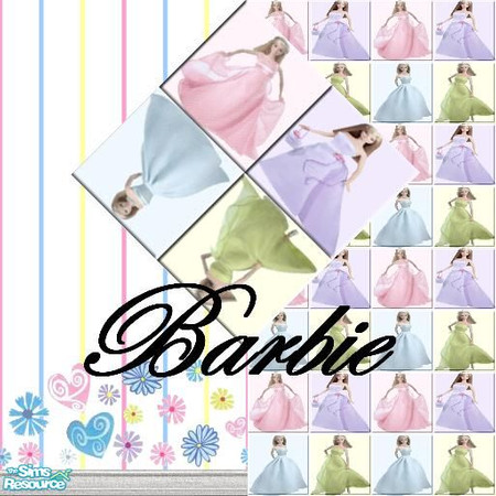 Sims 2 — Barbie by Lorah — Baby Girl Barbie set in purple, pink, yellow and blue.