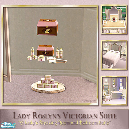 Sims 2 — Lady Roslyn\'s Victorian Soaps Recol by Cashcraft — A Victorian Lady\'s Dressing Room and Bedroom Suite--an