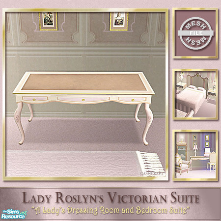 Sims 2 — Lady Roslyn\'s Victorian Suite - Desk by Cashcraft — A Victorian Lady\'s Dressing Room and Bedroom Suite--an
