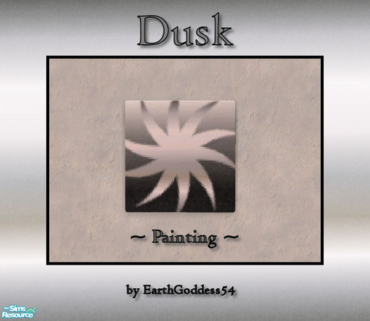 Sims 2 — Dusk Bedroom - Painting 1 by EarthGoddess54 — A recolor of Maxis' "'A Stroke' by Alfred D'Simvo".