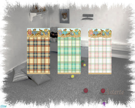 Sims 2 — Checkered bears by Astarta — More nursery bears.